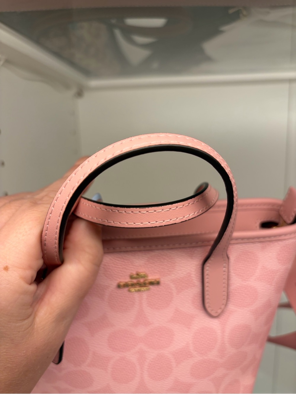 Coach Mini City Tote in Powder Pink w/Crossbody Strap - Picture 9 of 16
